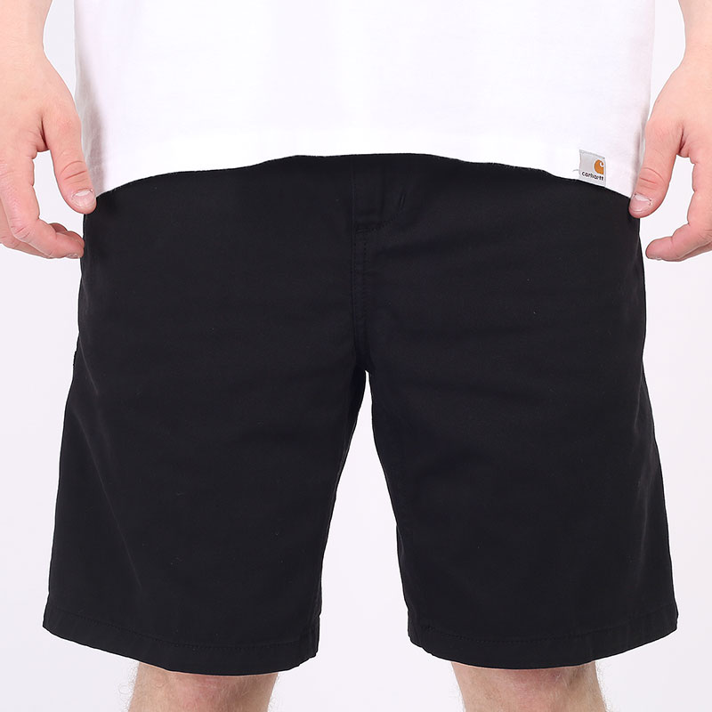 мужские черные шорты  Carhartt WIP Flint Short I030480-black - цена, описание, фото 3